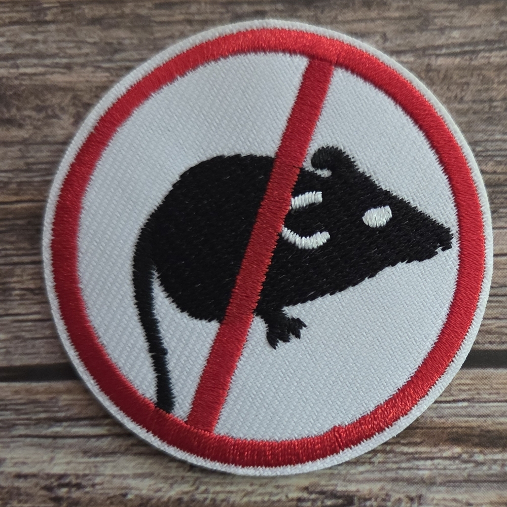 No Rats Allowed Snitches Get Stitches Funny Punk Rock Outlaw 90'S Style Patch